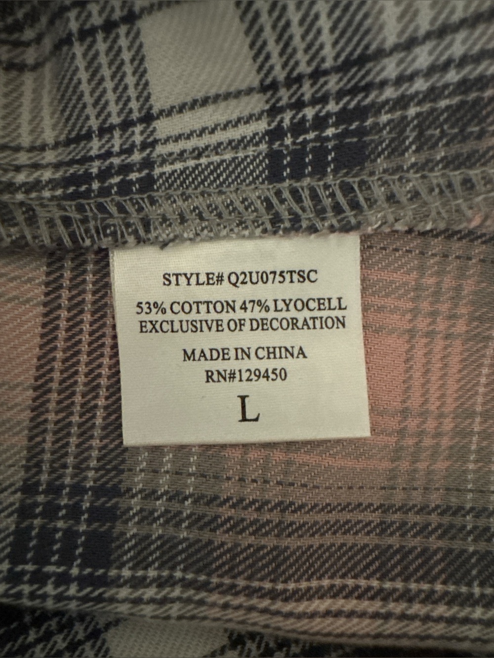 Vintage Threads Flannel Embroidered Blouse- Large #57 - Picture 4 of 5